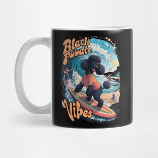 Wave Rider: A Black Poodles Surfing Adventure Mug